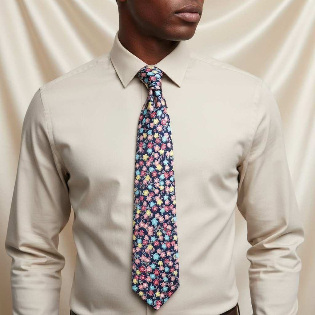 Midnight Wildflower Tie