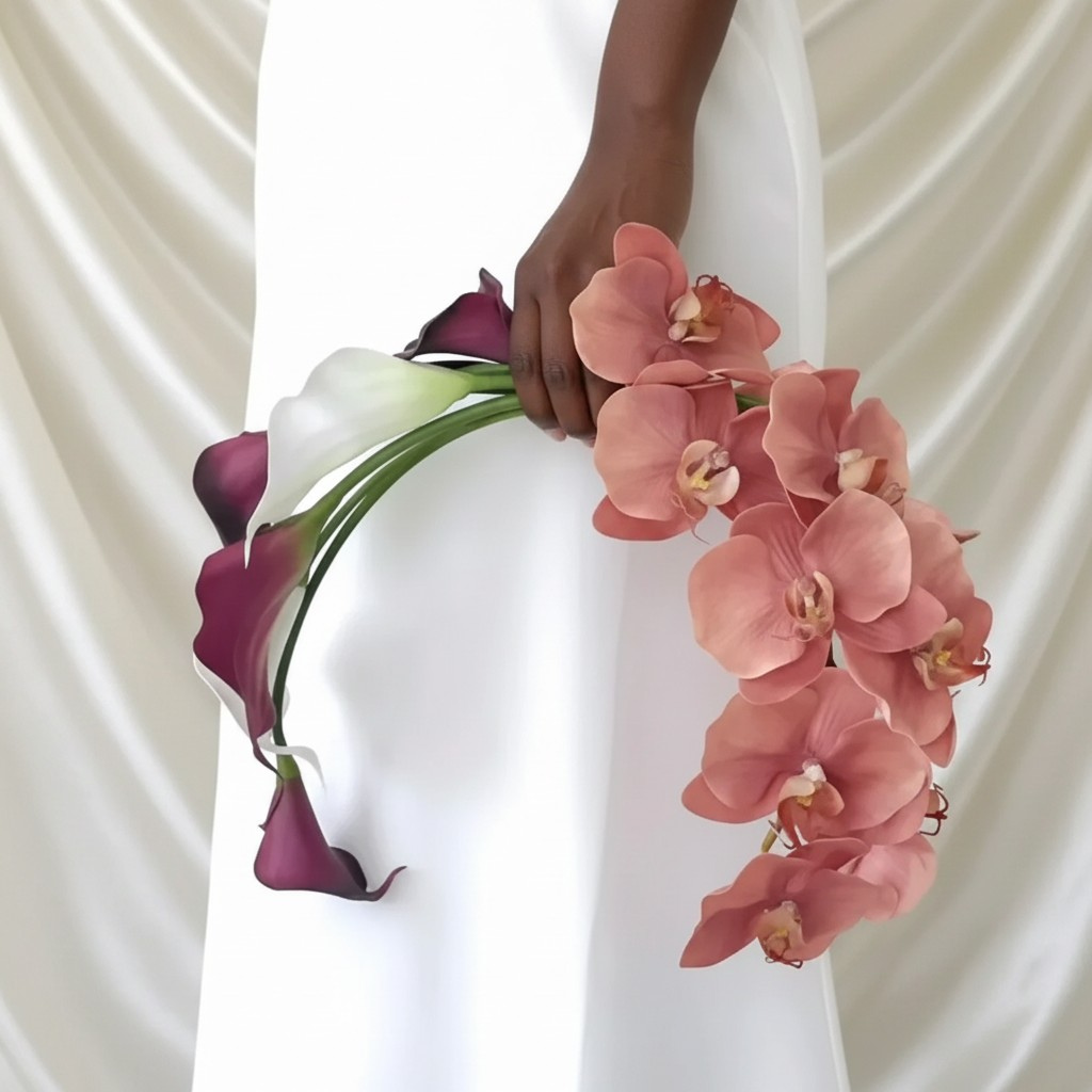 Orchid Cascade Portable Bridal Bouquet