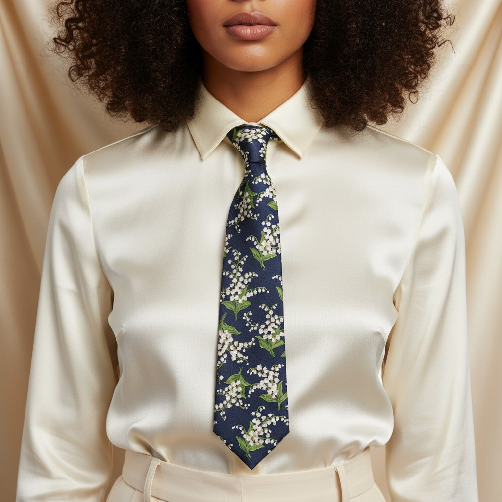 Lily Of The Valley Botanical Necktie