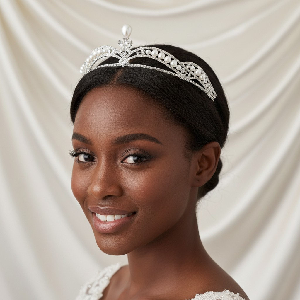 Pearl Crystal Bridal Tiara
