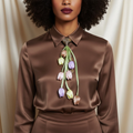 Pastel Tulip Bouquet Statement Necktie
