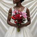 Red Tulip & Lily Bridal Bouquet