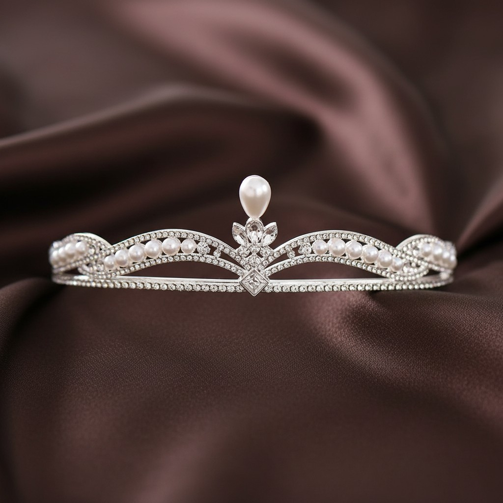 Pearl Crystal Bridal Tiara