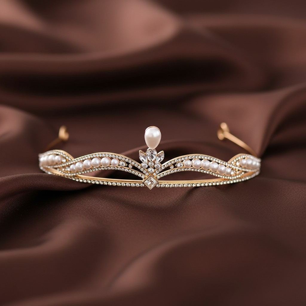 Pearl Crystal Bridal Tiara