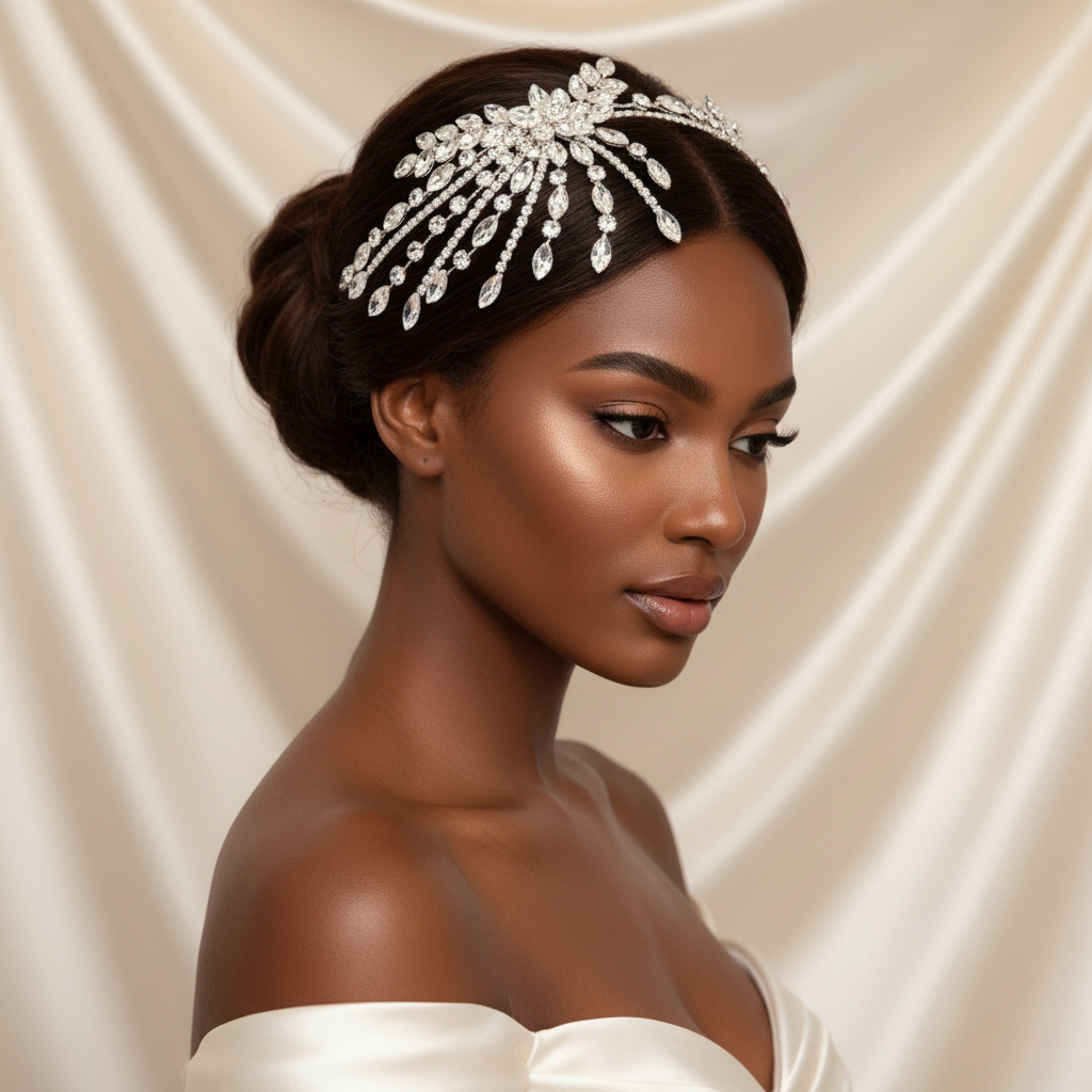 Starlight Cascade Crystal Hair Comb