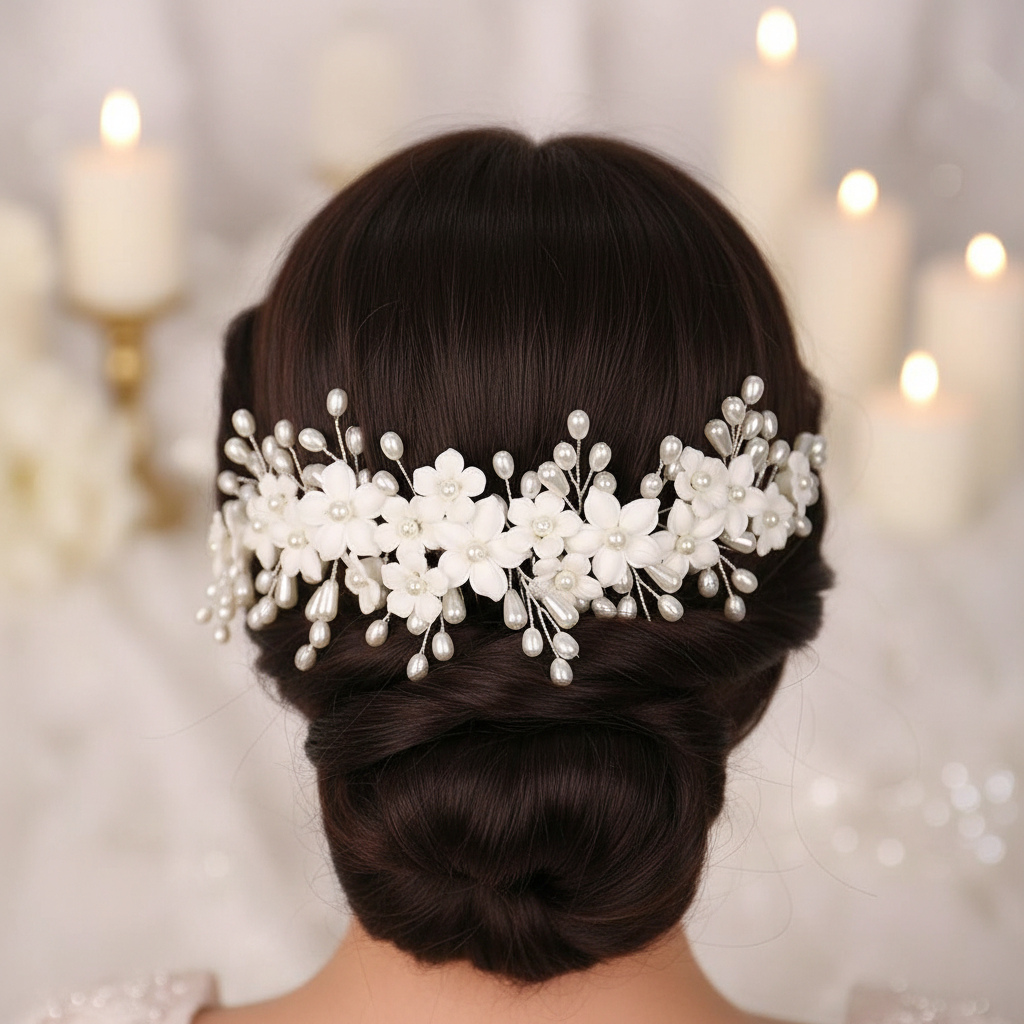 Pearl Blossom Bridal Hair Comb