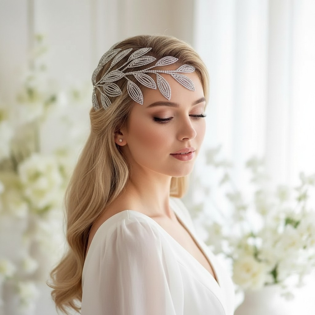 Crystal Leaf Bridal Hair Comb