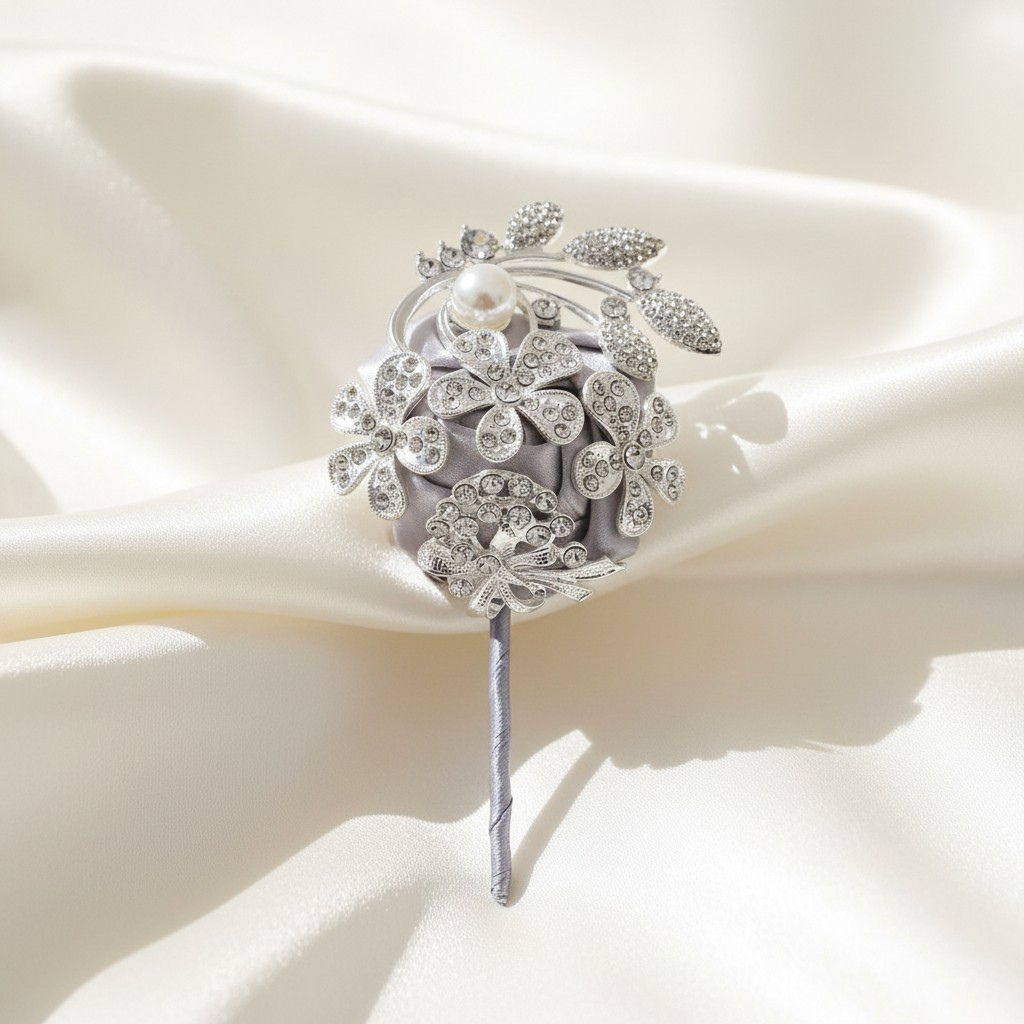 Pearl Blossom Wedding Boutonniere