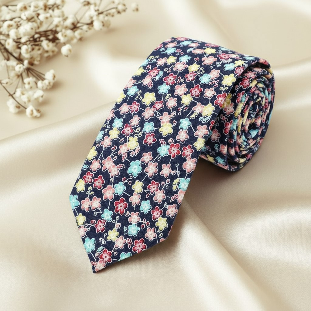 Midnight Wildflower Tie