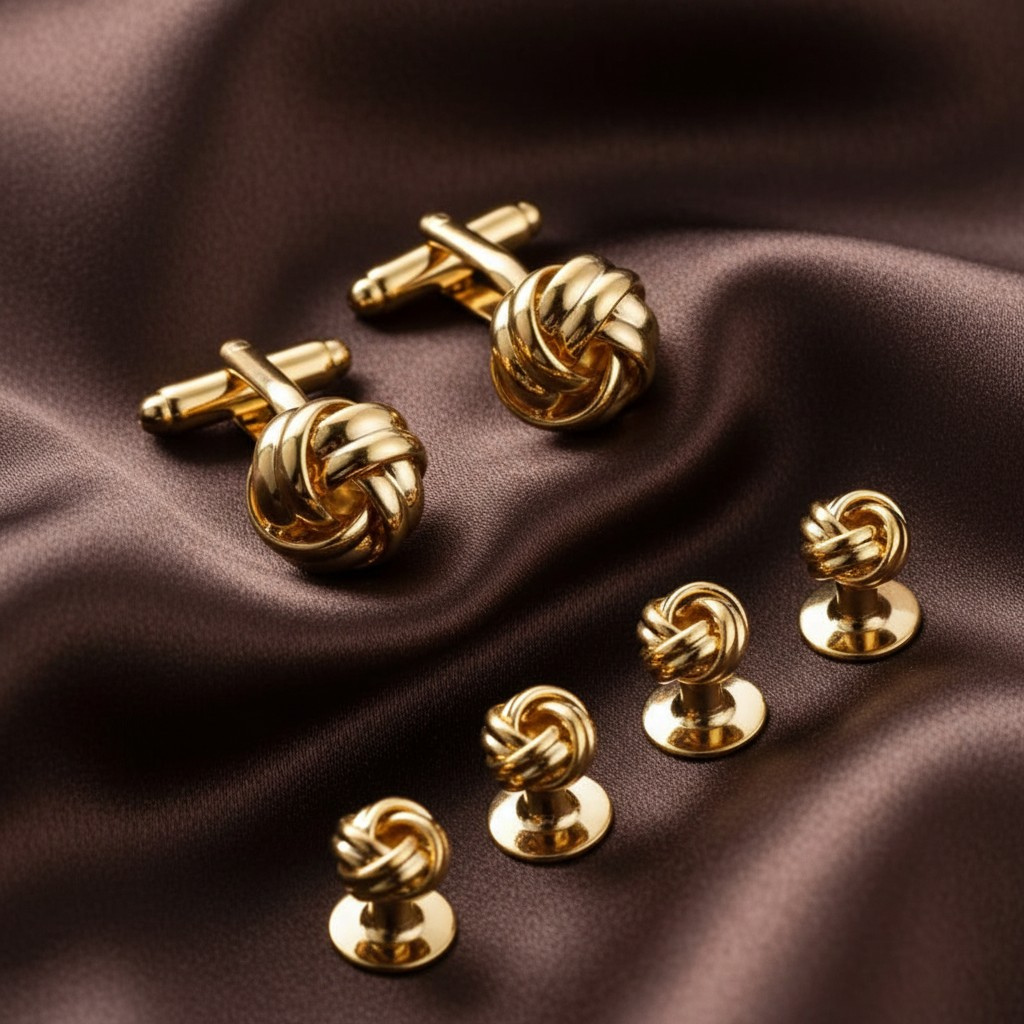 Imperial Knot Cufflinks & Shirt Stud Set