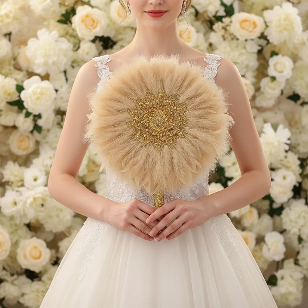 Feather Bridal Fan