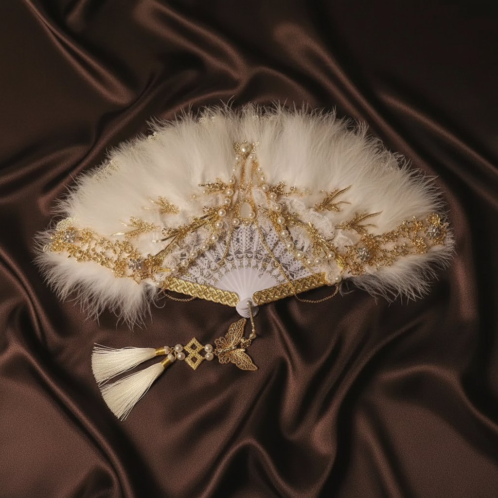 Pearl & Feather Bridal Fan
