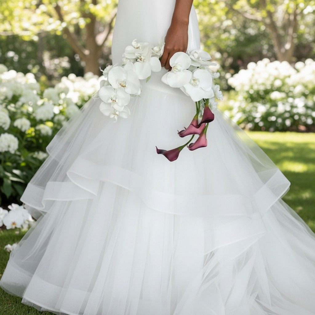 Orchid Cascade Portable Bridal Bouquet