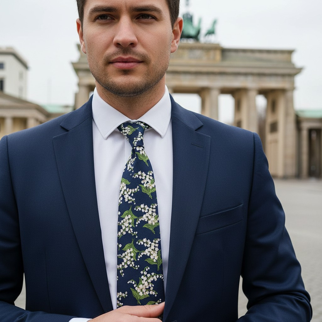 Lily Of The Valley Botanical Necktie