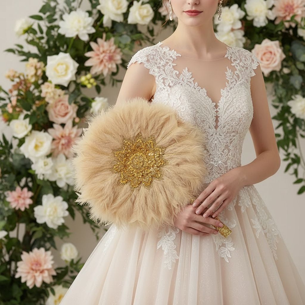 Feather Bridal Fan