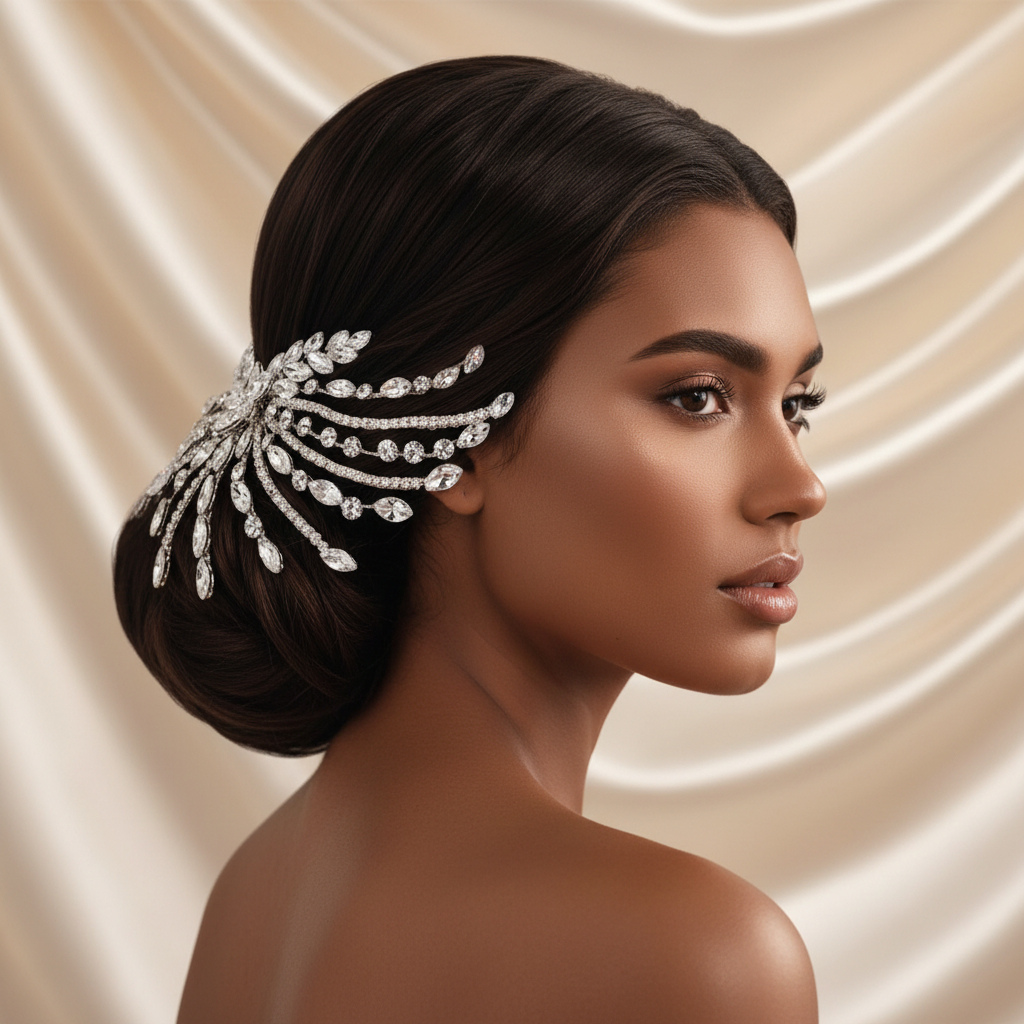 Starlight Cascade Crystal Hair Comb