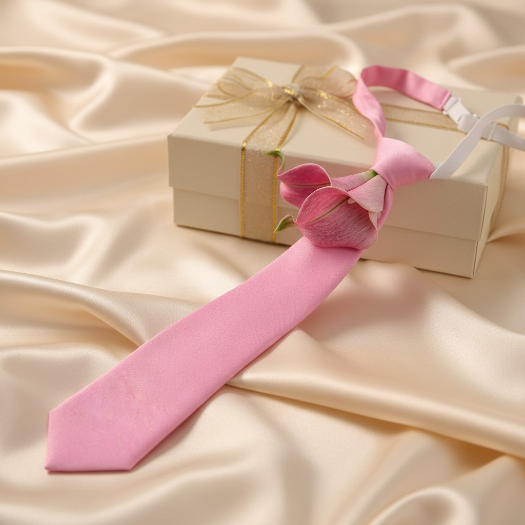 Pink Calla Lily Statement Necktie
