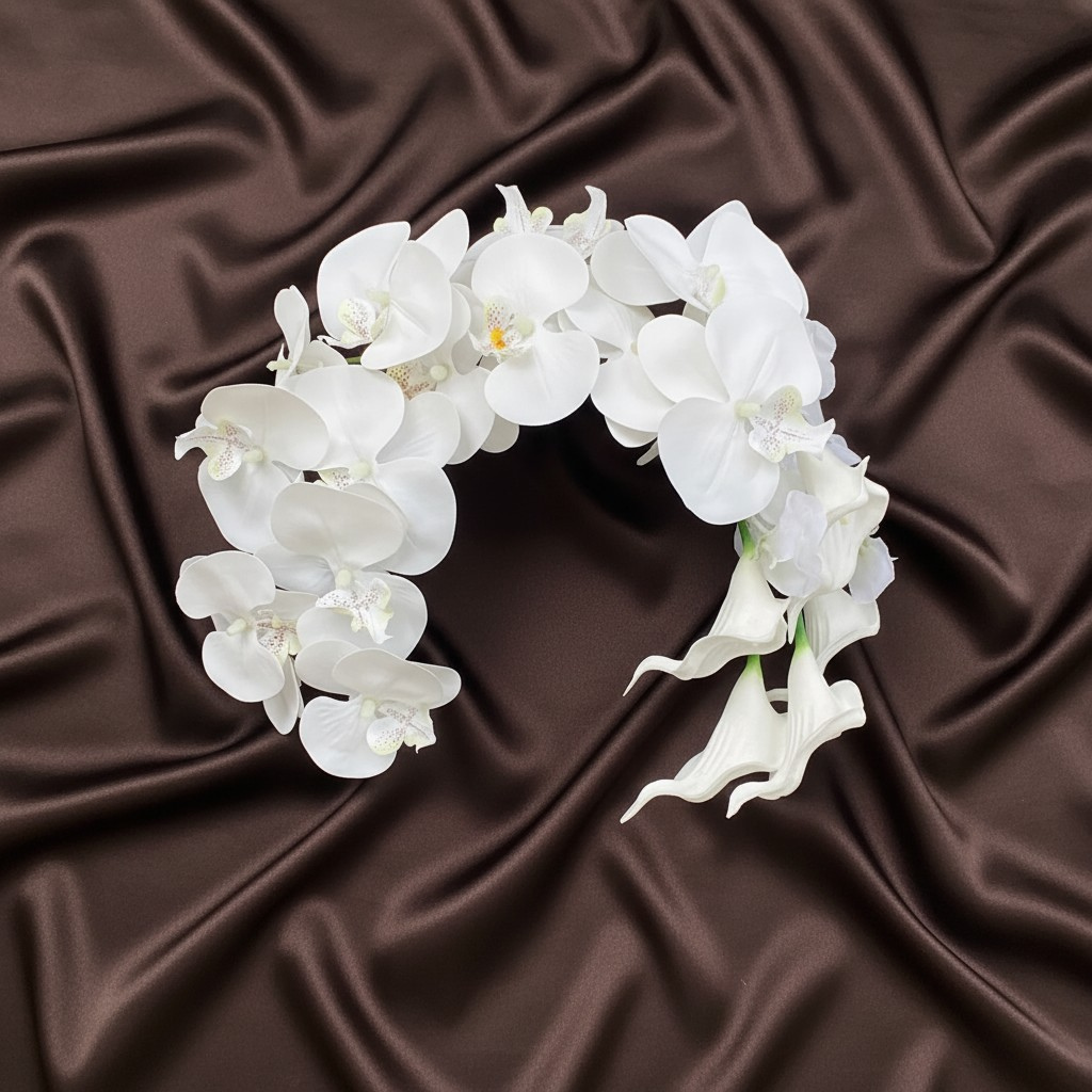 Orchid Cascade Portable Bridal Bouquet