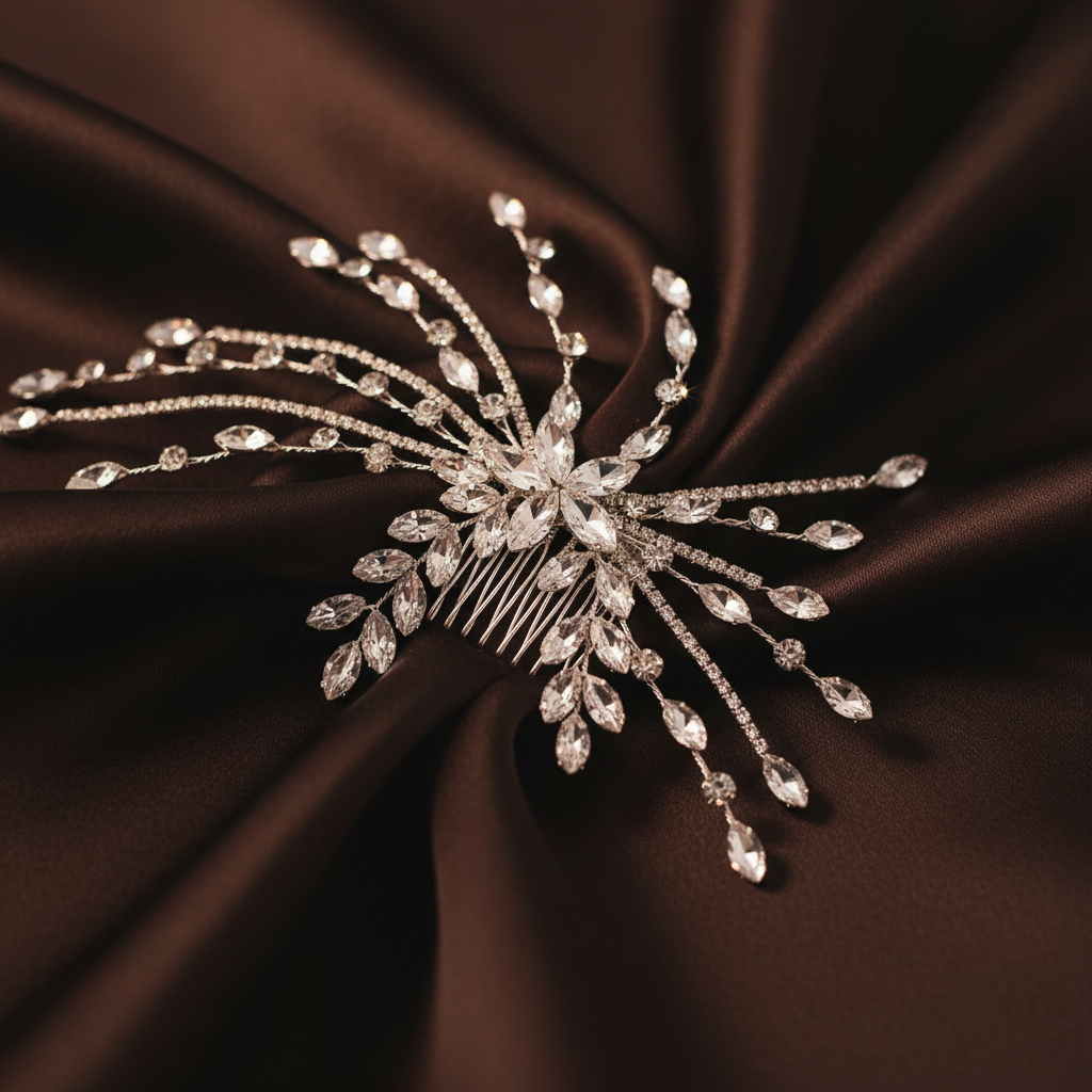Starlight Cascade Crystal Hair Comb