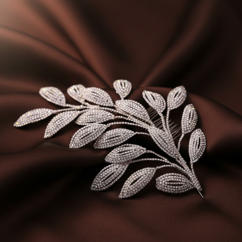 Crystal Leaf Bridal Hair Comb