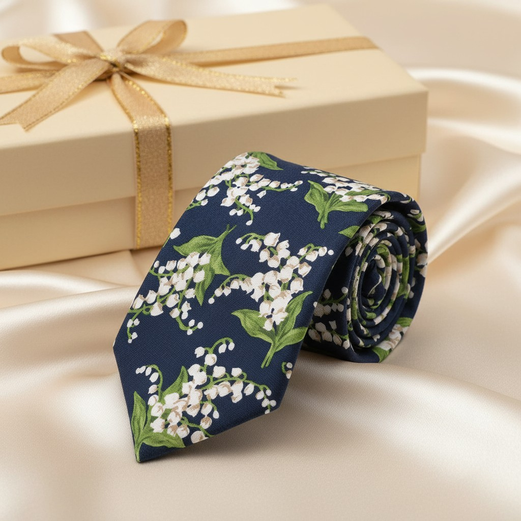 Lily Of The Valley Botanical Necktie