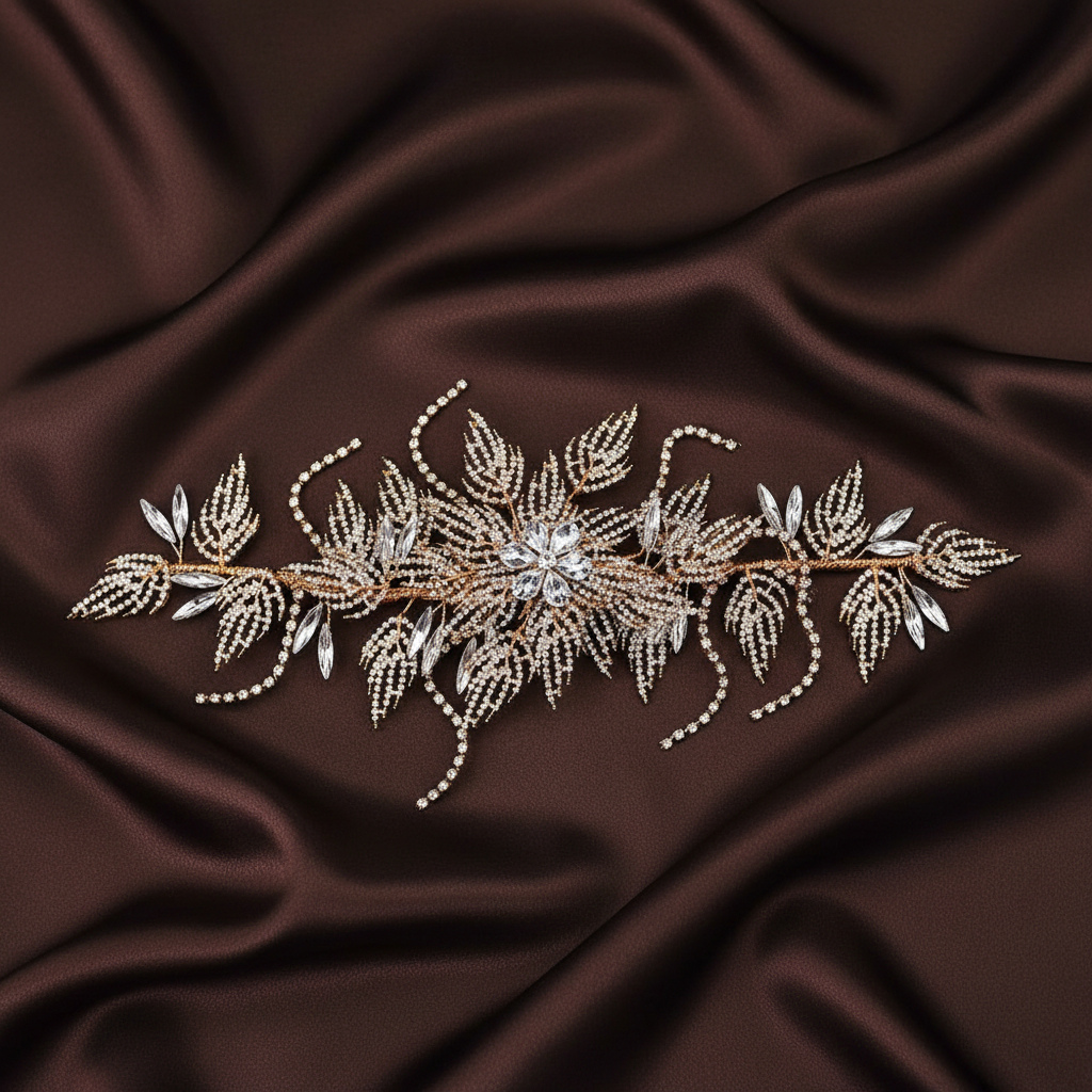 Golden Leaf Bridal Headpiece