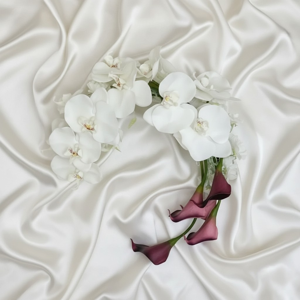 Orchid Cascade Portable Bridal Bouquet