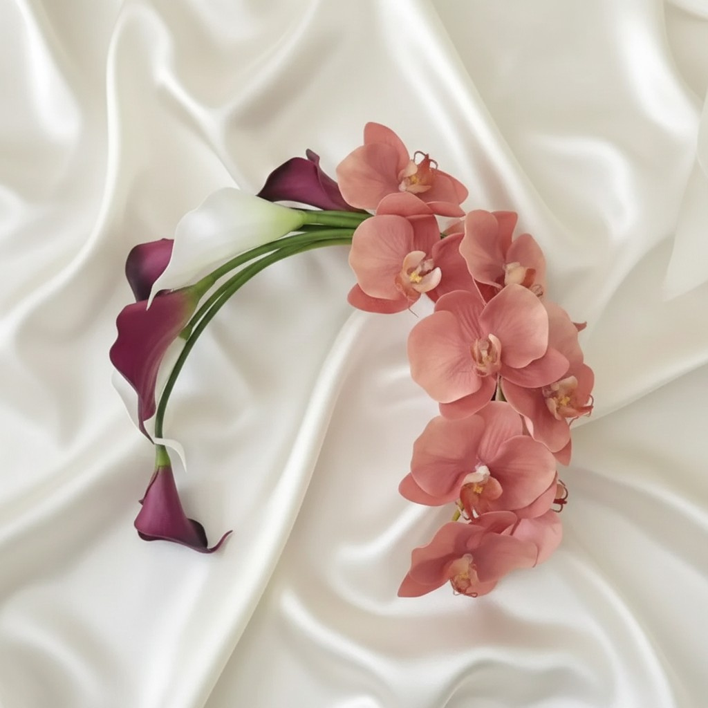 Orchid Cascade Portable Bridal Bouquet