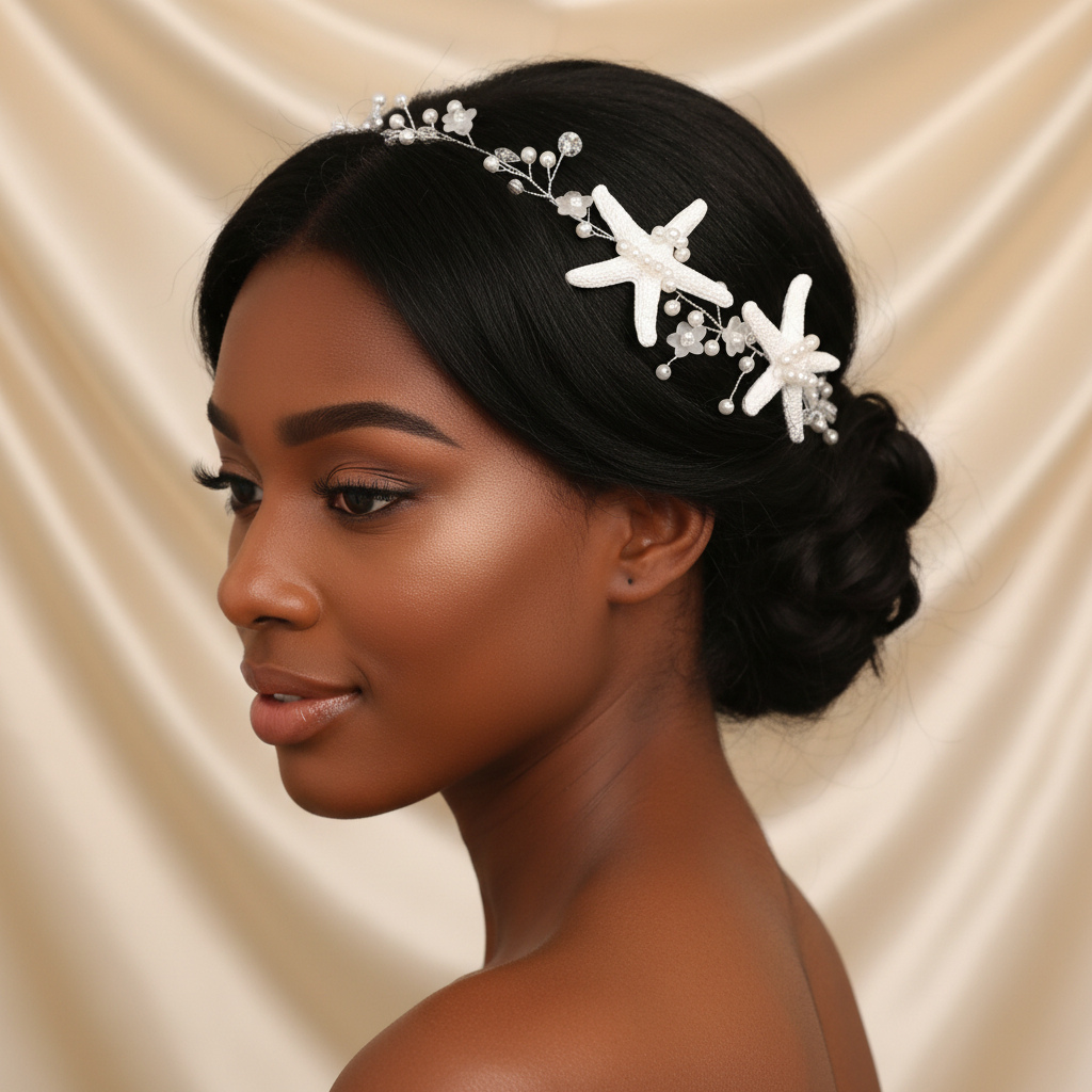 Pearl Starfish Bridal Hair Vine