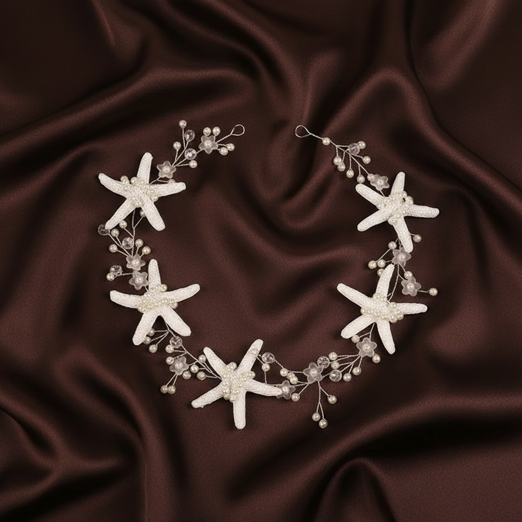 Pearl Starfish Bridal Hair Vine