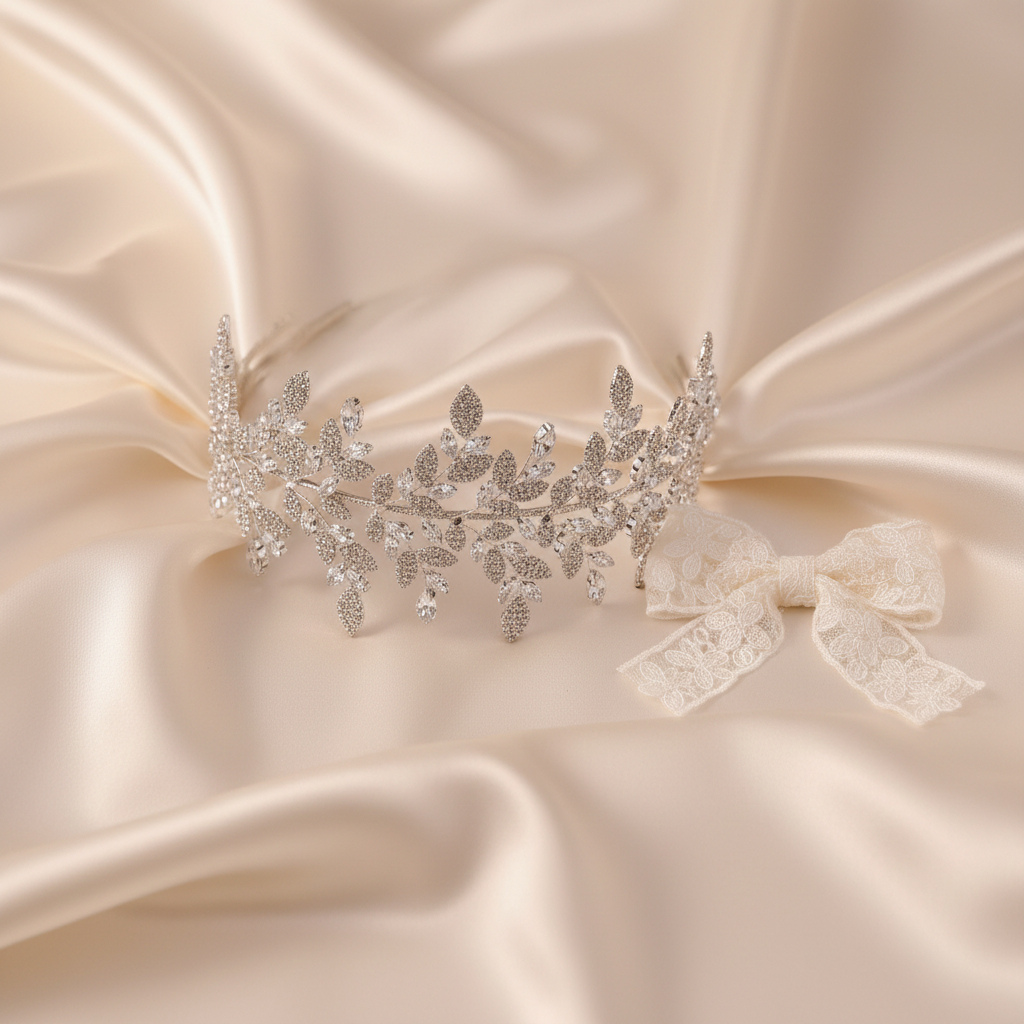 Crystal Leaf Bridal Headband