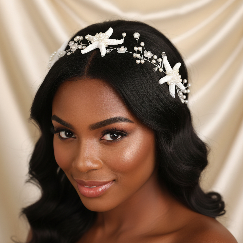 Pearl Starfish Bridal Hair Vine